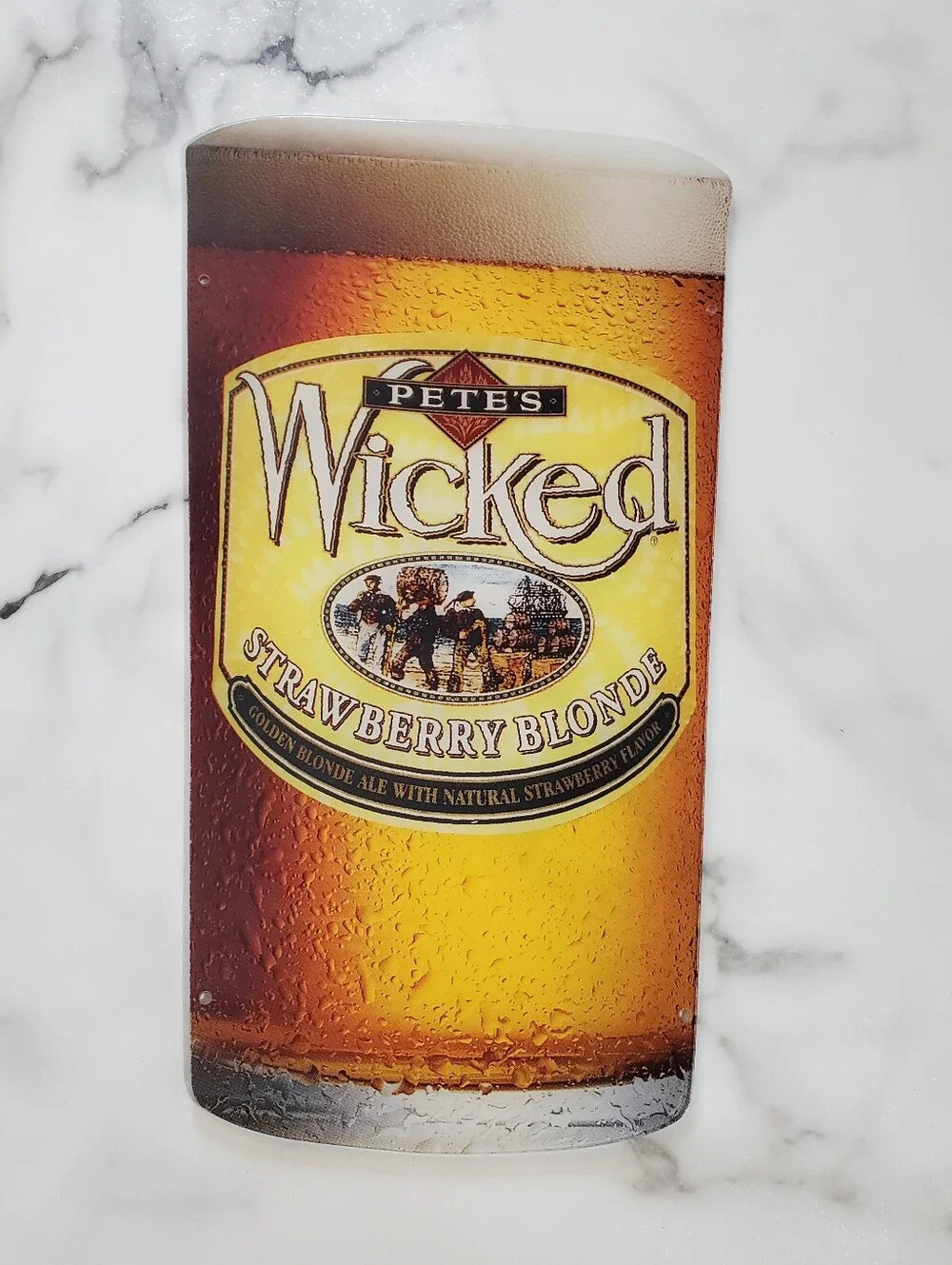 4 Vintage Pete's Wicked Signs Strawberry Blonde, Summer, Oktoberfest & Winter